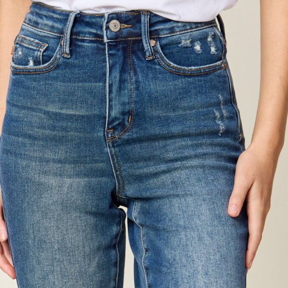 Judy Blue Full Size Tummy Control High Waist Slim Jeans - Picture 2 of 3
